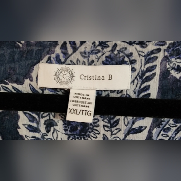 Cristina B, Size XXL, Navy & White - Picture 2 of 3